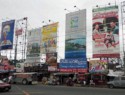 Typical billboards at an intersection